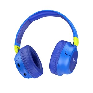 Гарнитура Bluetooth полноразмерная HOCO W43 Adventure AUX 3.5, Type-C, MP3 250mah Blue