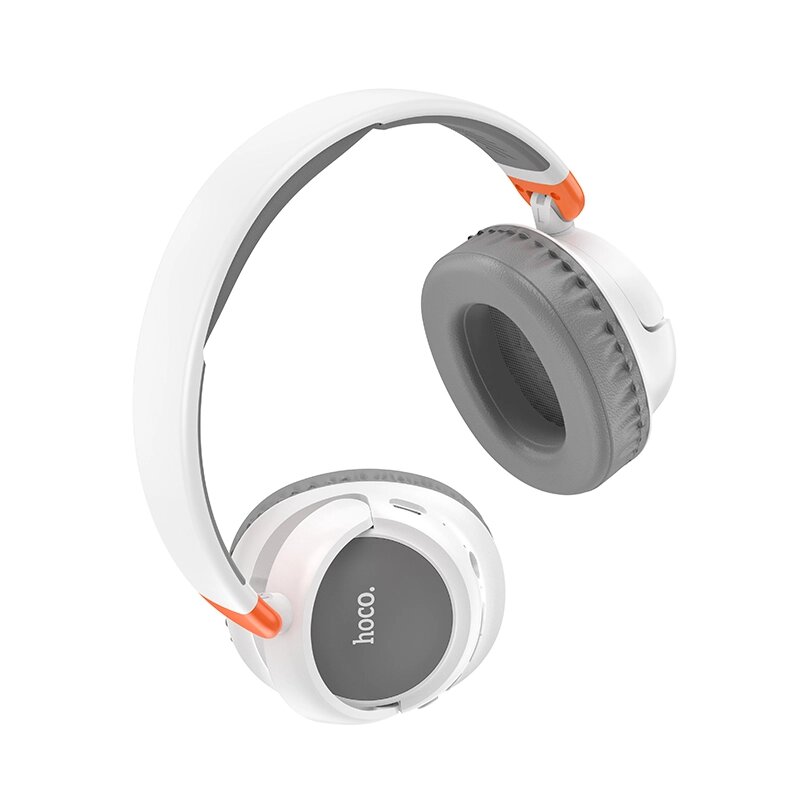 Гарнитура Bluetooth полноразмерная HOCO W43 Adventure AUX 3.5, Type-C, MP3 250mah White от компании Медиамир - фото 1
