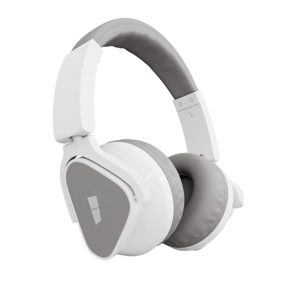 Гарнитура Bluetooth полноразмерная More Choice HW22 300mAh AUX  складные + бандана (White Grey) от компании Медиамир - фото 1