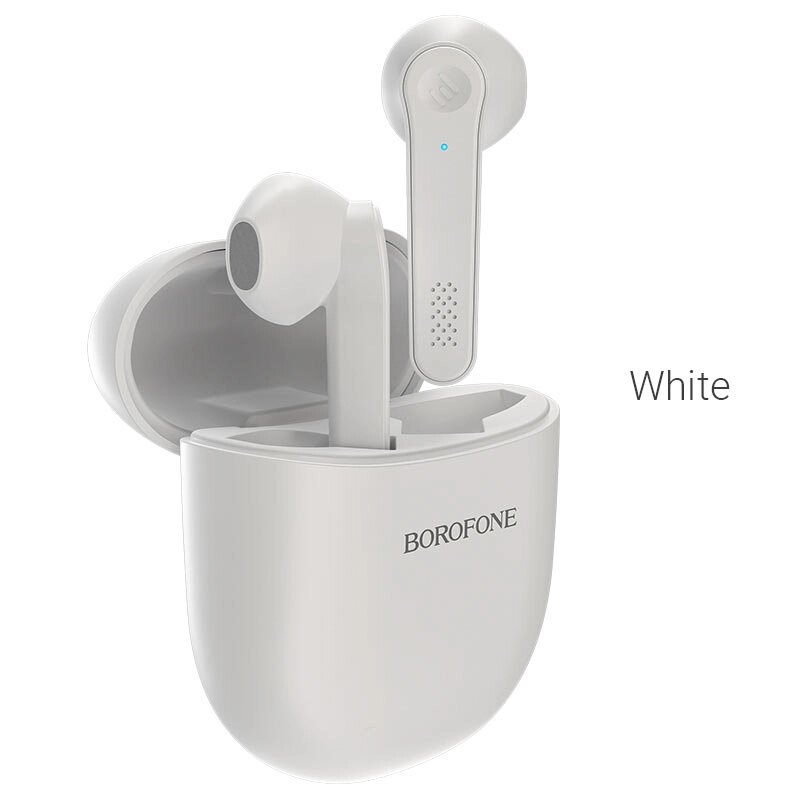 Гарнитура Bluetooth TWS Borofone BE49 Serenity, Bluetooth, 300 мАч (White) от компании Медиамир - фото 1