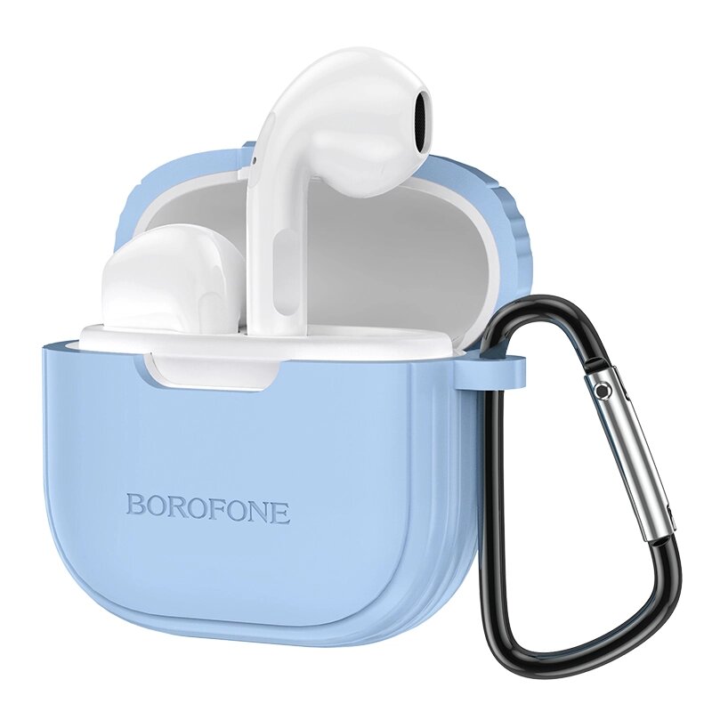 Гарнитура Bluetooth TWS Borofone BW29 Charm 200 мАч вкладиши  Azure Blue от компании Медиамир - фото 1