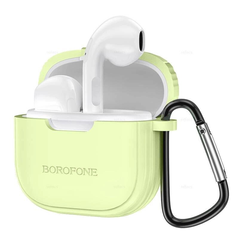 Гарнитура Bluetooth TWS Borofone BW29 Charm 200 мАч вкладиши  Lemon Green от компании Медиамир - фото 1