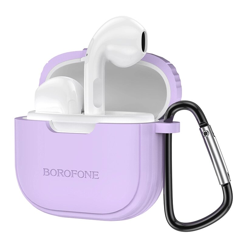 Гарнитура Bluetooth TWS Borofone BW29 Charm 200 мАч вкладиши  Taro Purple от компании Медиамир - фото 1