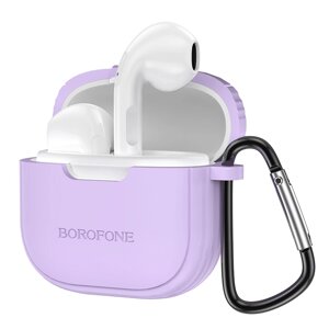 Гарнитура Bluetooth TWS Borofone BW29 Charm 200 мАч вкладиши Taro Purple