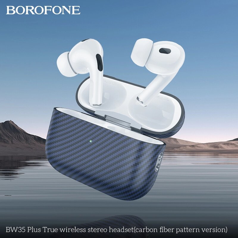 Гарнитура Bluetooth TWS Borofone BW35 Plus Blue м от компании Медиамир - фото 1