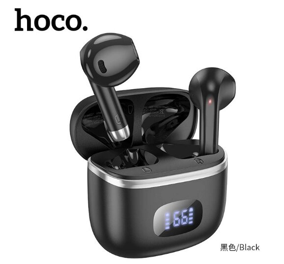 Гарнитура Bluetooth TWS HOCO EQ1 Music guide 400 мАч LED диспл. до 7 часов Black от компании Медиамир - фото 1