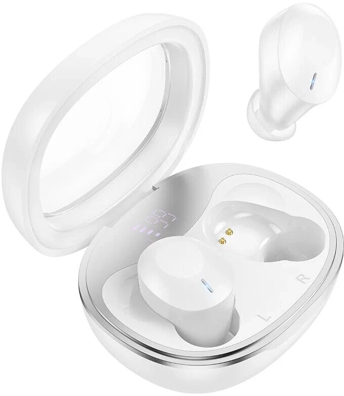 Гарнитура Bluetooth TWS HOCO EQ3 Smart 300 мАч до 7 часов LED дисплей White от компании Медиамир - фото 1