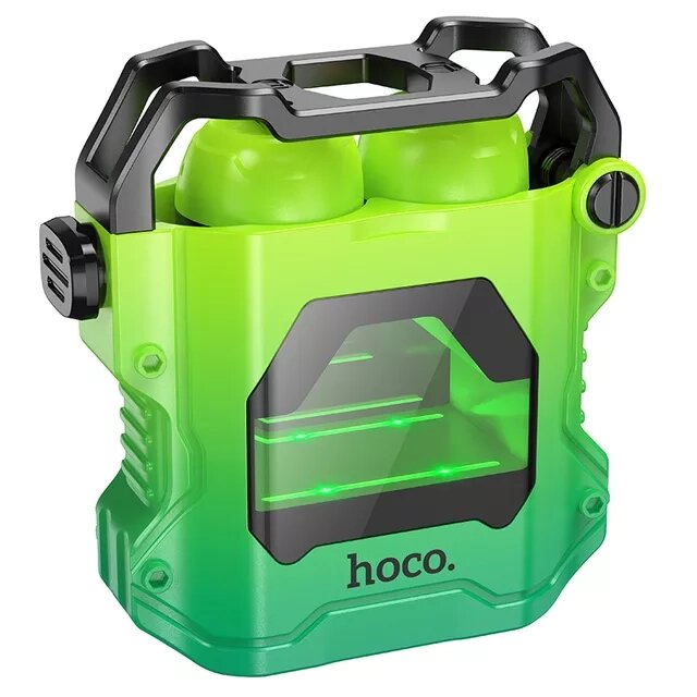 Гарнитура Bluetooth TWS HOCO EW33 Игровой дизайн, подсветка Fluorescent Green от компании Медиамир - фото 1