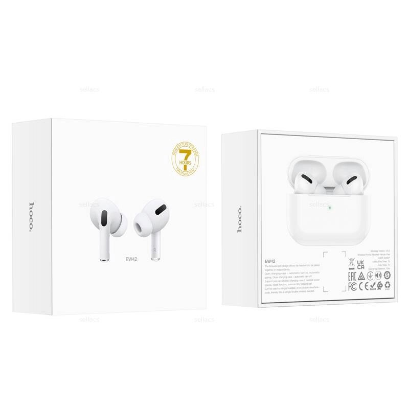 Гарнитура Bluetooth TWS HOCO EW42 White  пс от компании Медиамир - фото 1