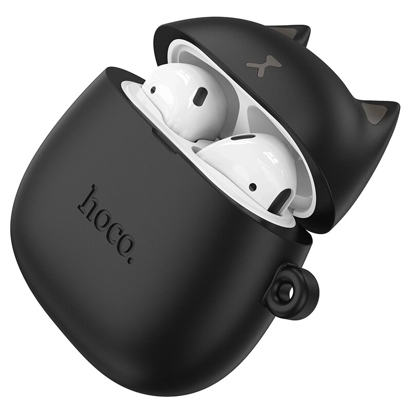 Гарнитура Bluetooth TWS HOCO EW45 (Magic Cat) черный чехол от компании Медиамир - фото 1