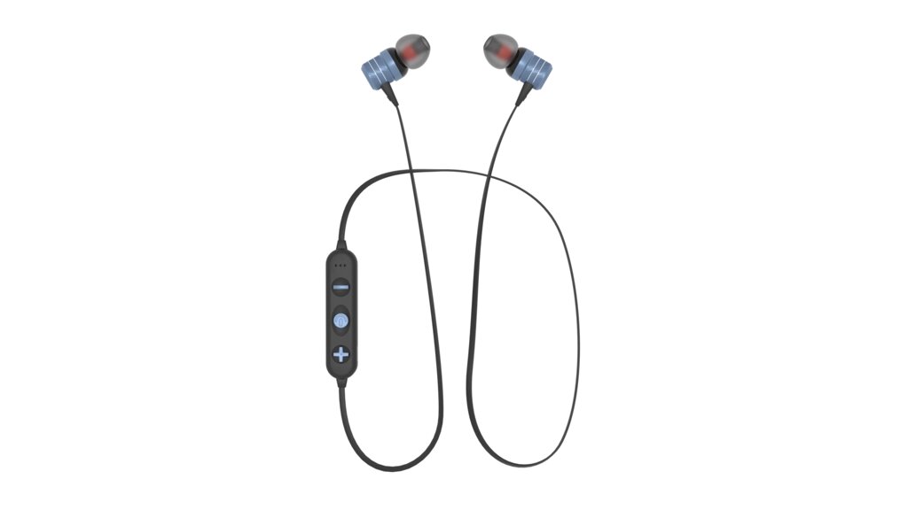Гарнитура Bluetooth внутриканальная More Choice BG20 с шейным шнурком + сумочка д/наушников (Blue) от компании Медиамир - фото 1