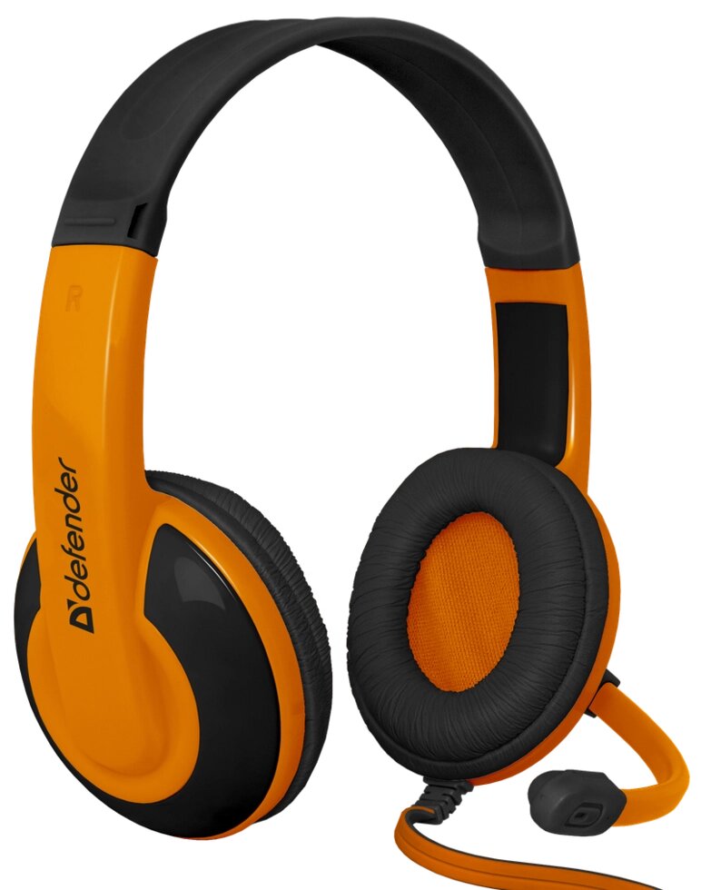 Гарнитура полноразмерная для ПК Defender игровые Warhead G120 черный + оранжевый, кабель 2 м (64099) от компании Медиамир - фото 1