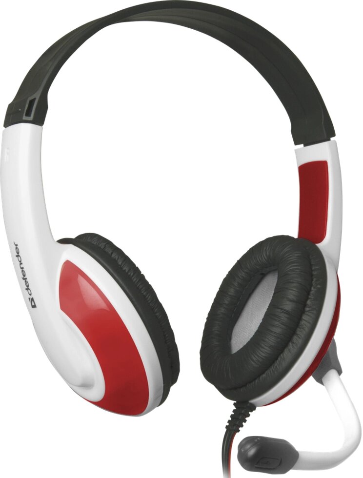 Гарнитура полноразмерная для ПК Defender игровые Warhead G120 красный + белый, кабель 2 м (64098) от компании Медиамир - фото 1