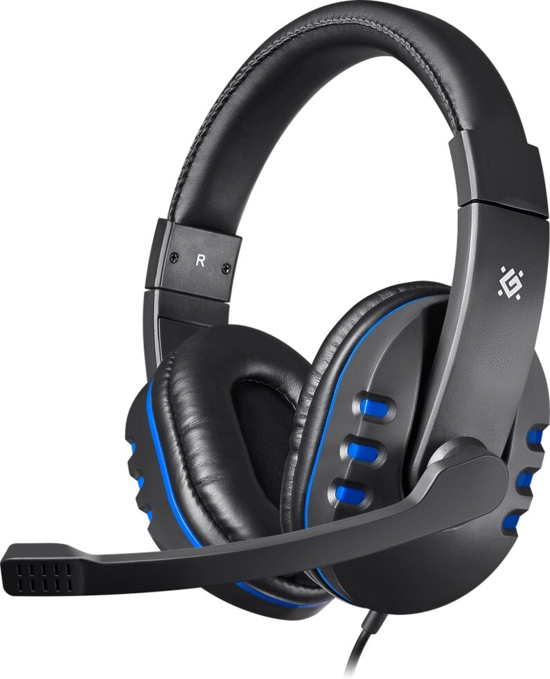 Гарнитура полноразмерная для ПК Defender игровые Warhead G160 черный+синий , кабель 2,5 м (64118) ##от компании## Медиамир - ##фото## 1