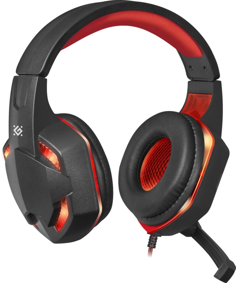 Гарнитура полноразмерная для ПК Defender игровые Warhead G370 черный+красный, каб 2 м (64037) !!! ##от компании## Медиамир - ##фото## 1