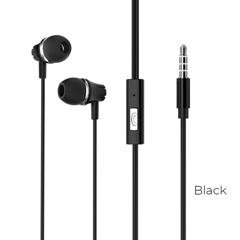 Гарнитура внутриканальная Borofone BM21 Graceful universal earphones with mic, black от компании Медиамир - фото 1