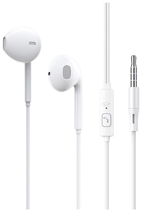 Гарнитура внутриканальная Borofone BM54 Maya universal earphones вкладыши, White от компании Медиамир - фото 1