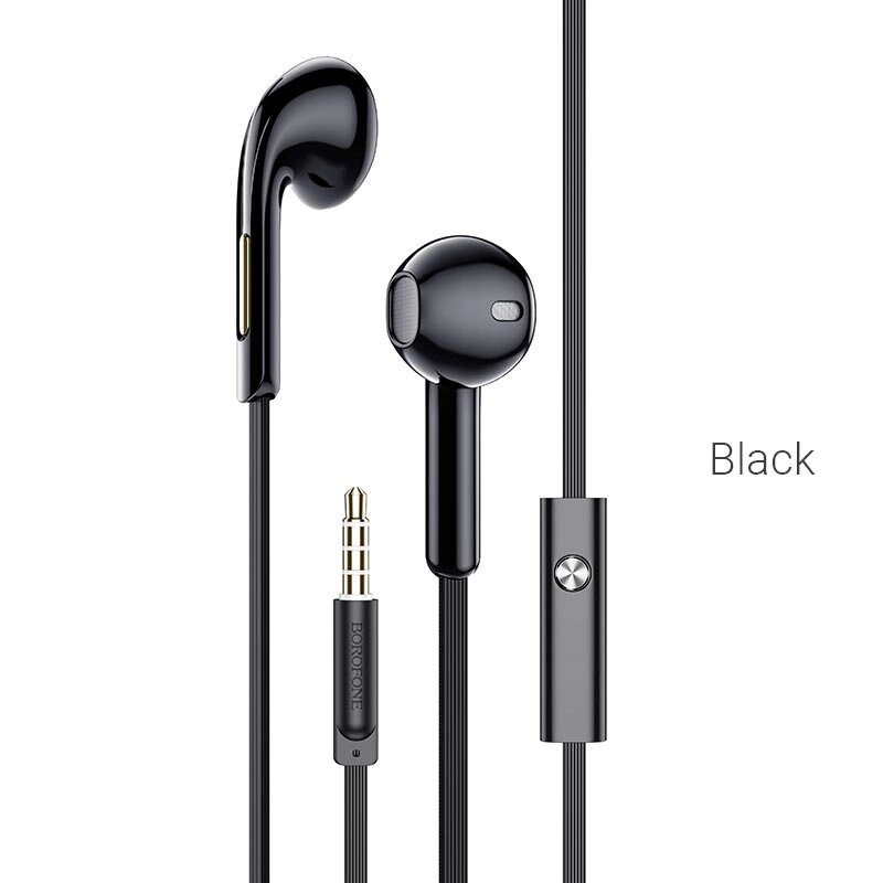 Гарнитура внутриканальная Borofone BM55 Sonido universal earphones with microphone, black от компании Медиамир - фото 1