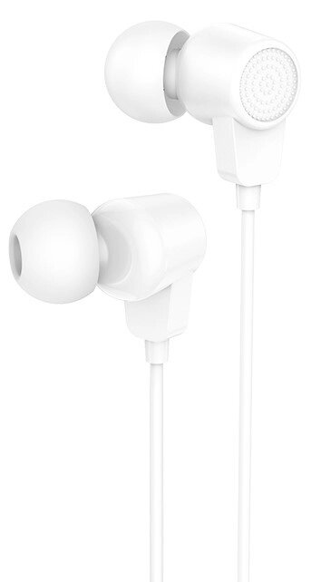 Гарнитура внутриканальная Borofone BM64 Goalant universal earphones with mic, белый от компании Медиамир - фото 1
