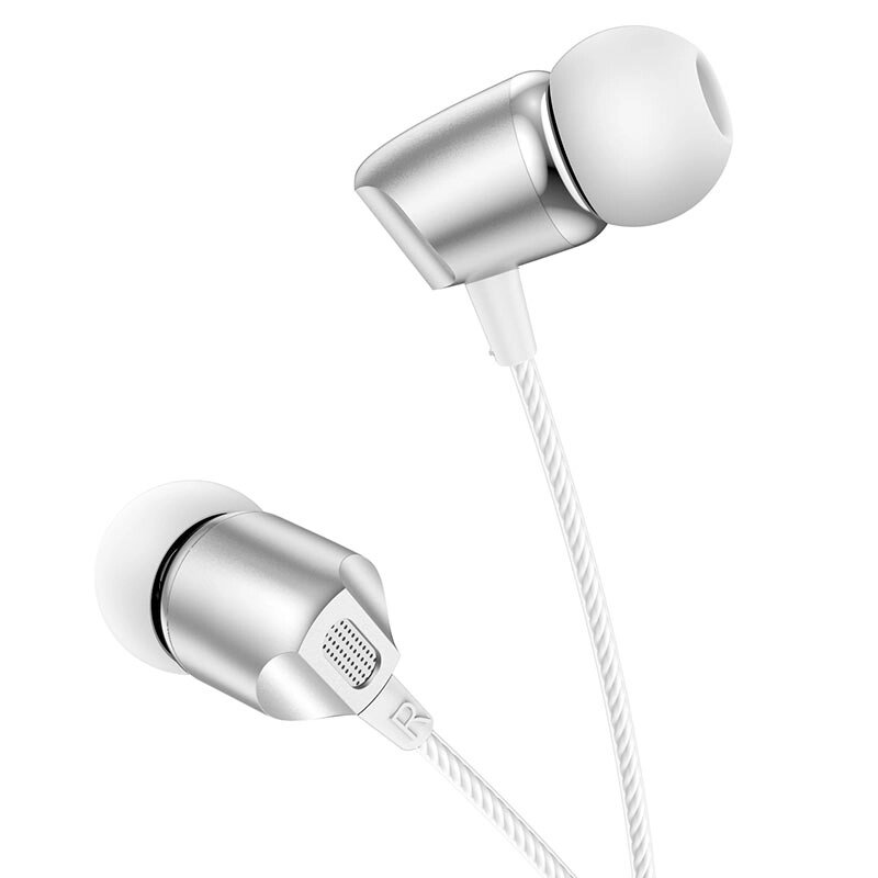 Гарнитура внутриканальная Borofone BM66 New sound, Jack 3.5mm, 1.2 м, Silver от компании Медиамир - фото 1