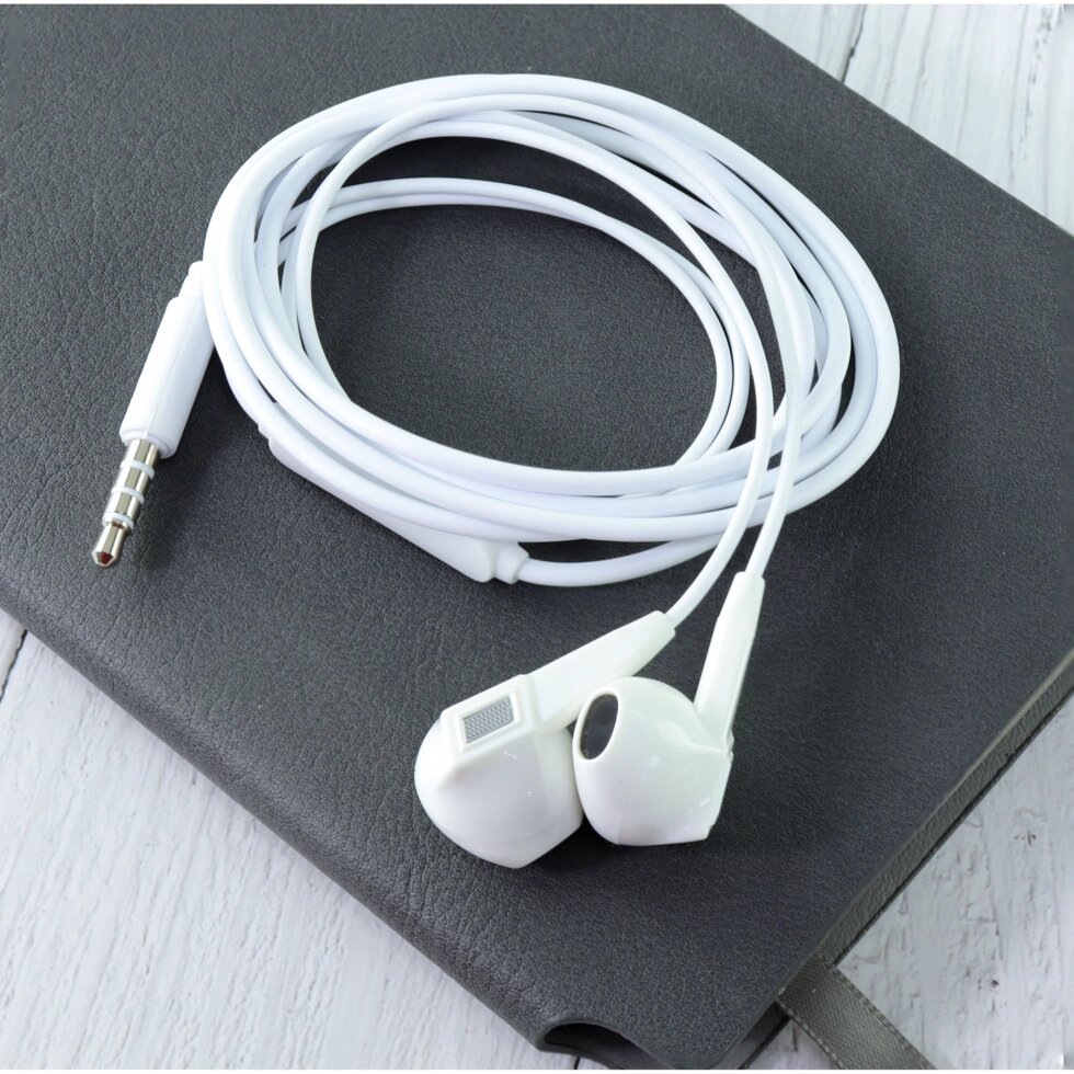 Гарнитура внутриканальная Borofone BM68 Kelly universal earphones with mic вкладыши , white от компании Медиамир - фото 1
