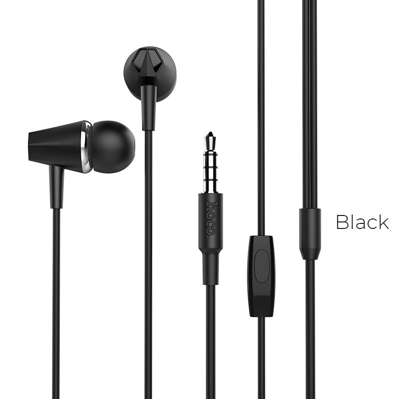 Гарнитура внутриканальная HOCO M34 honor, Jack 3.5mm, 1.2 м, Black сп от компании Медиамир - фото 1