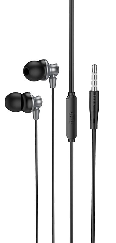 Гарнитура внутриканальная HOCO M98 Delighted 1,2м Metal Gray спд от компании Медиамир - фото 1