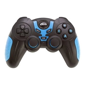 Геймпад Беспроводной RITMIX GP-022WPS Black+Blue  PC, PS3, 2 джойстика, 14 кн., вибро, коробка от компании Медиамир - фото 1