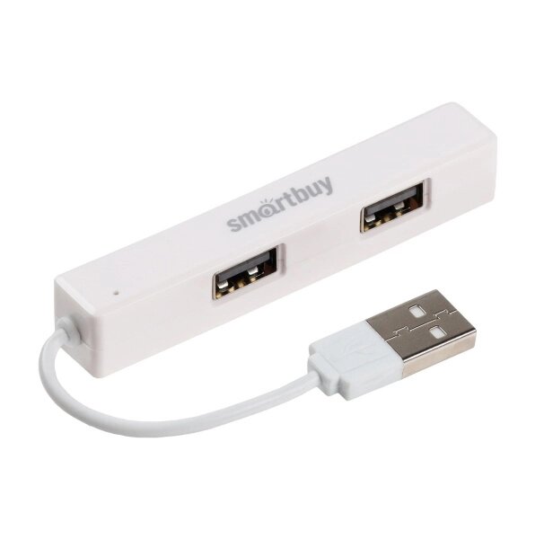 Хаб USB 2.0 Smartbuy 408, 4 порта, белый (SBHA-408-W) от компании Медиамир - фото 1