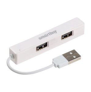 Хаб USB 2.0 Smartbuy 408, 4 порта, белый (SBHA-408-W)