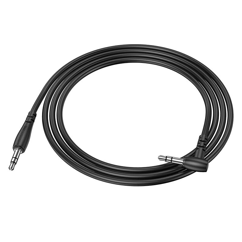 Кабель AUX BOROFONE BL10 Jack 3.5mm - Jack 3.5mm ПВХ Угловой 2,0м Black от компании Медиамир - фото 1