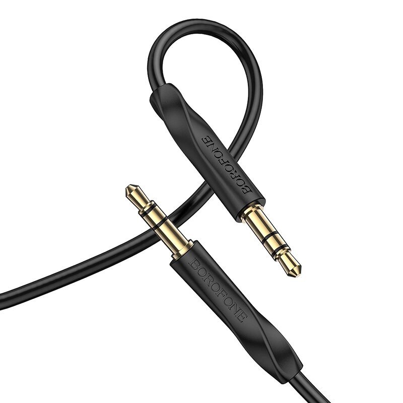 Кабель AUX BOROFONE BL16, AUX, Jack 3,5 - Jack 3,5, PVC 1 м, Black сд от компании Медиамир - фото 1