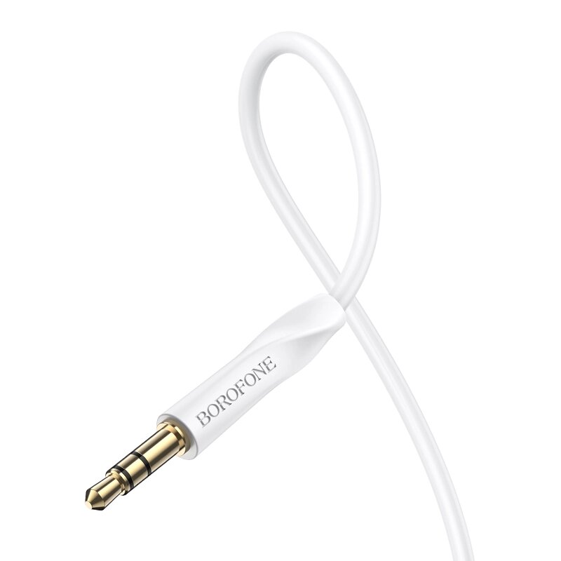 Кабель AUX BOROFONE BL16, AUX, Jack 3,5 - Jack 3,5, PVC 1 м, White сд от компании Медиамир - фото 1
