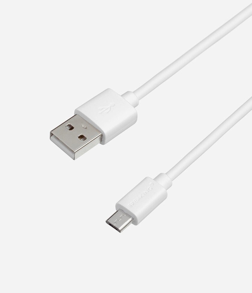 Кабель Breaking Classic USB - Micro USB 2m. 2.4A (Белый) коробка  (21122) от компании Медиамир - фото 1