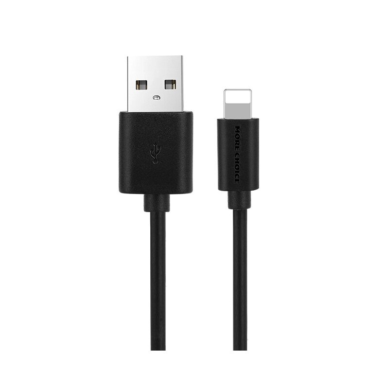 Кабель More choice USB - Lightning K13i 2.1A TPE 1м + держатель для кабеля (Black) от компании Медиамир - фото 1