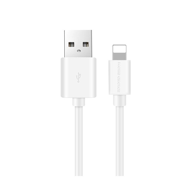 Кабель More choice USB - Lightning K13i 2.1A TPE 1м + держатель для кабеля (White) от компании Медиамир - фото 1