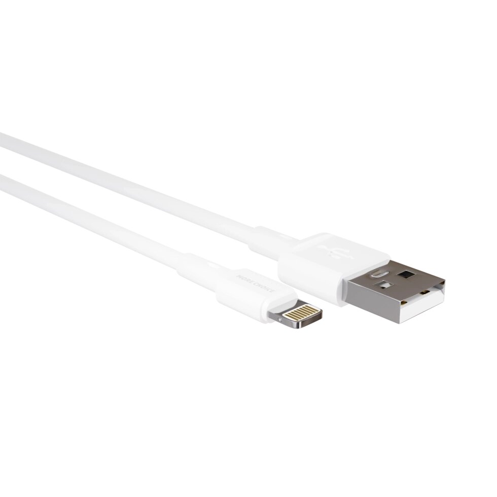 Кабель More choice USB - Lightning K14i 2.0A TPE 1м + держатель для кабеля (White) от компании Медиамир - фото 1