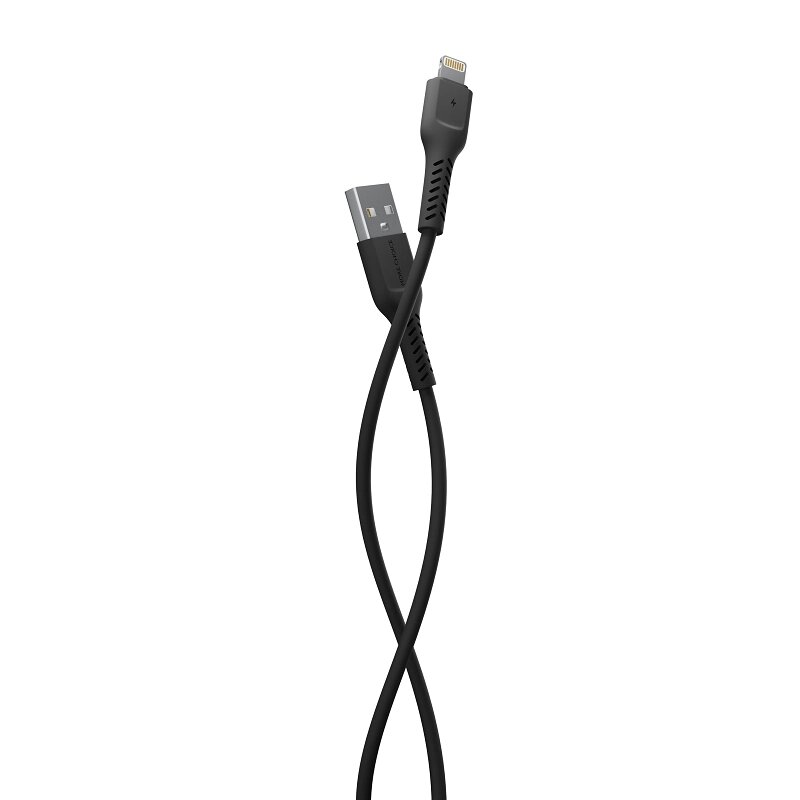 Кабель More choice USB - Lightning K16i 2.0A TPE 1м + держатель для кабеля (Black) от компании Медиамир - фото 1