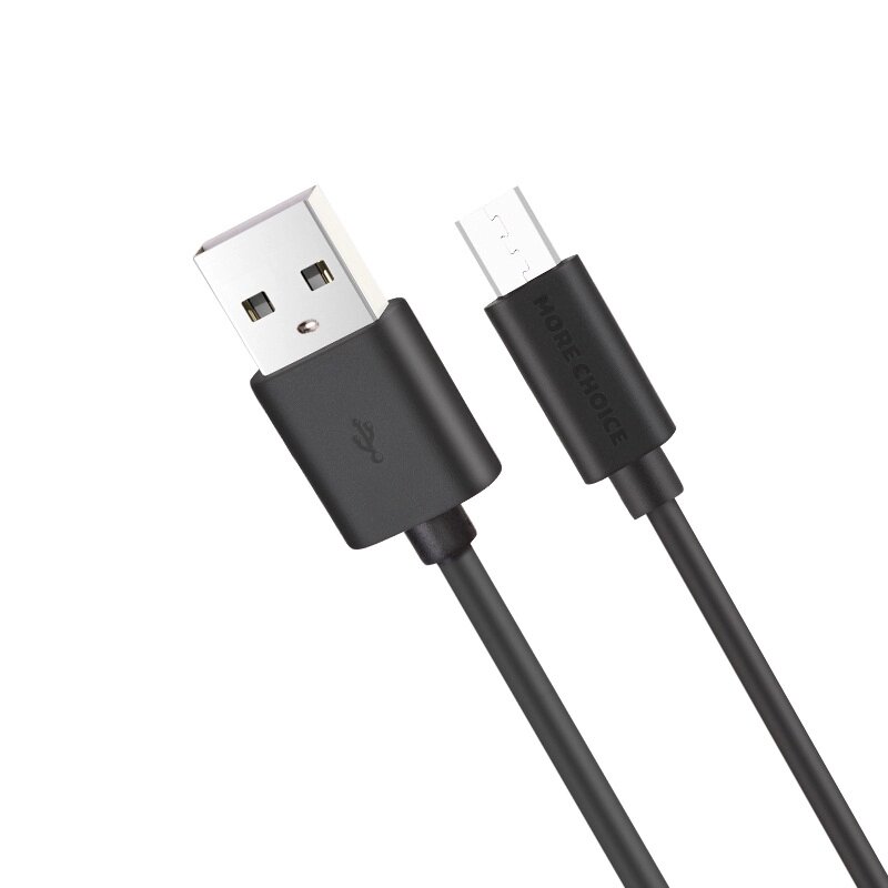 Кабель More choice USB - MicroUSB K13m 2.1A TPE 1м + держатель для кабеля (Black) от компании Медиамир - фото 1