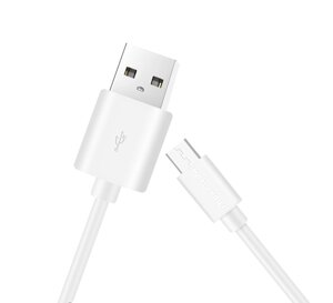 Кабель More choice USB - MicroUSB K13m 2.1A TPE 1м + держатель для кабеля (White)
