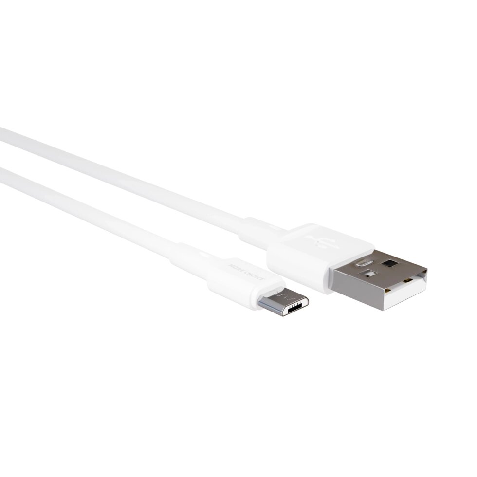 Кабель More choice USB - MicroUSB K14m 2.0A TPE 2м + держатель для кабеля (White) от компании Медиамир - фото 1