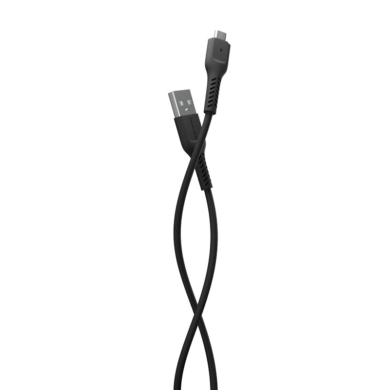 Кабель More choice USB - MicroUSB K16m 2.0A TPE 1м + держатель для кабеля (Black) от компании Медиамир - фото 1