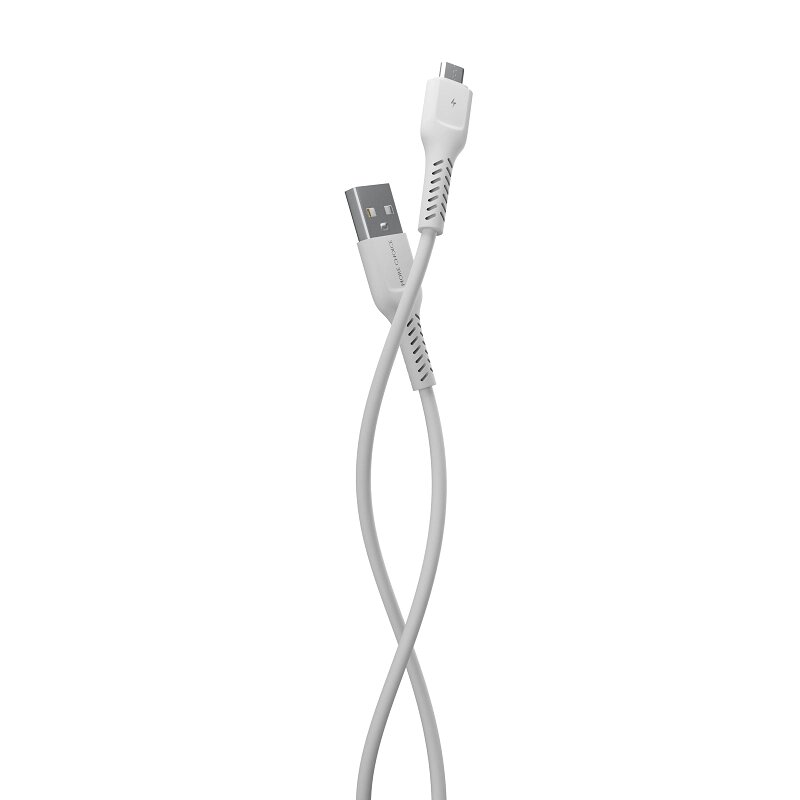 Кабель More choice USB - MicroUSB K16m 2.0A TPE 1м + держатель для кабеля (White) от компании Медиамир - фото 1