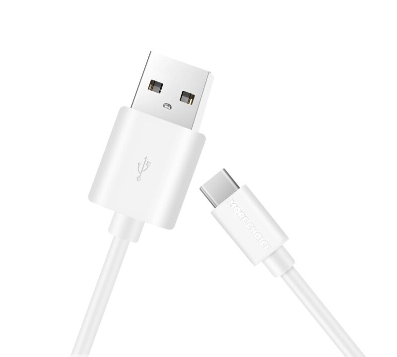 Кабель More choice USB - Type-C K13a 2.1A TPE 1м + держатель для кабеля (White) от компании Медиамир - фото 1