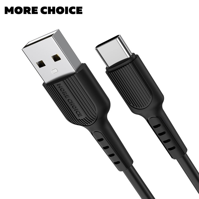 Кабель More choice USB - Type-C K26a 2.0A TPE 1м + держатель для кабеля (Black) от компании Медиамир - фото 1