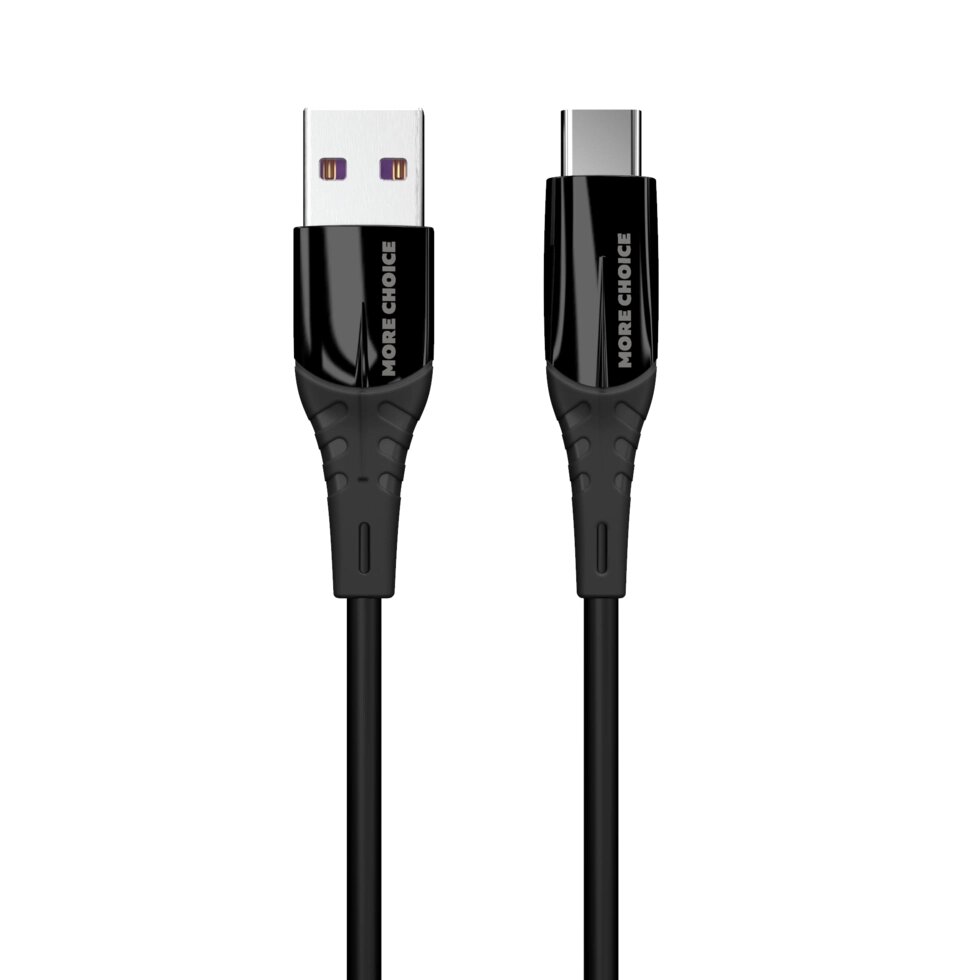 Кабель More choice USB - Type-C K32Sa 3.0A силикон 1м + карта, кубики (Black) от компании Медиамир - фото 1