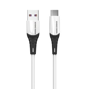 Кабель More choice USB - Type-C K32Sa 3.0A силикон 1м + карта, кубики (White)