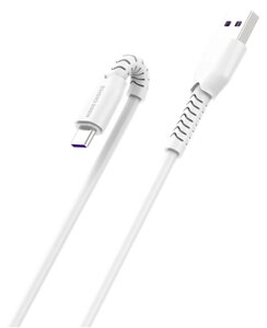 Кабель More choice USB - Type-C K51Sa Smart 5.0A TPE 1м + карта, кубики (White)