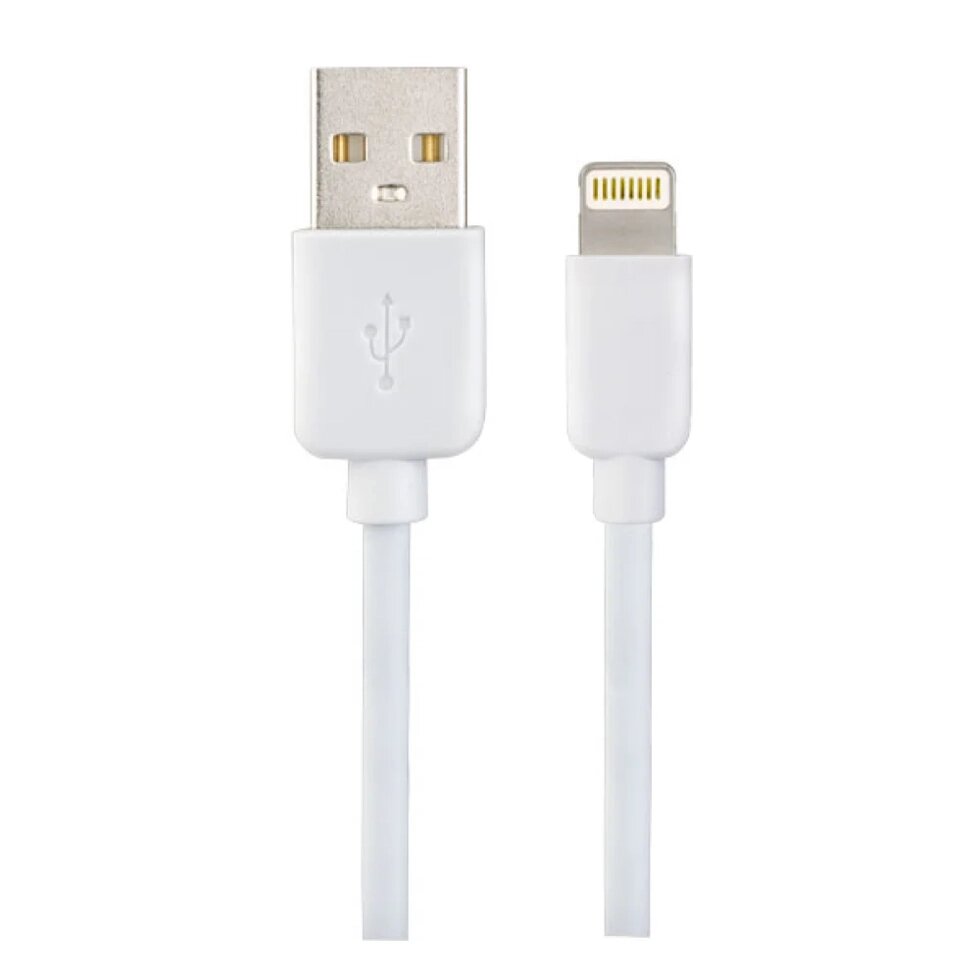 Кабель PERFEO для iPhone, USB-8 PIN (Lightning), белый, длина 1 м., бокс (I4604) от компании Медиамир - фото 1