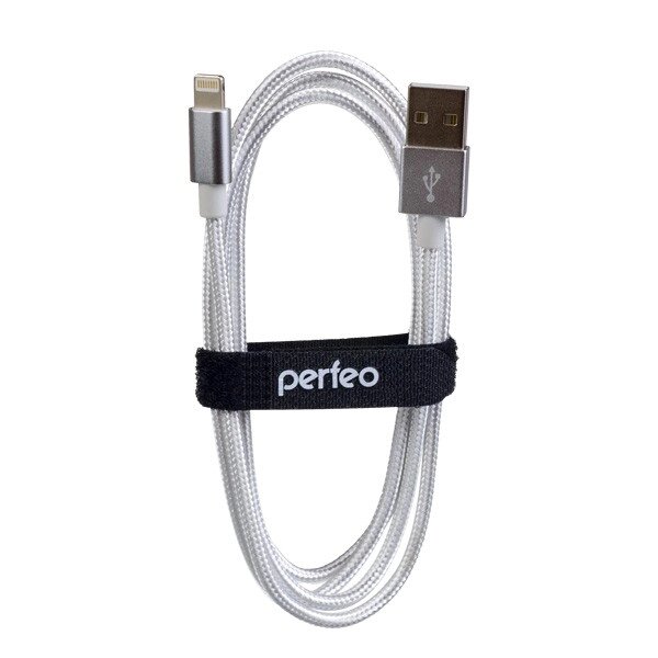 Кабель PERFEO для iPhone, USB-8 PIN (Lightning), белый, длина 1 мeters (I4301) от компании Медиамир - фото 1
